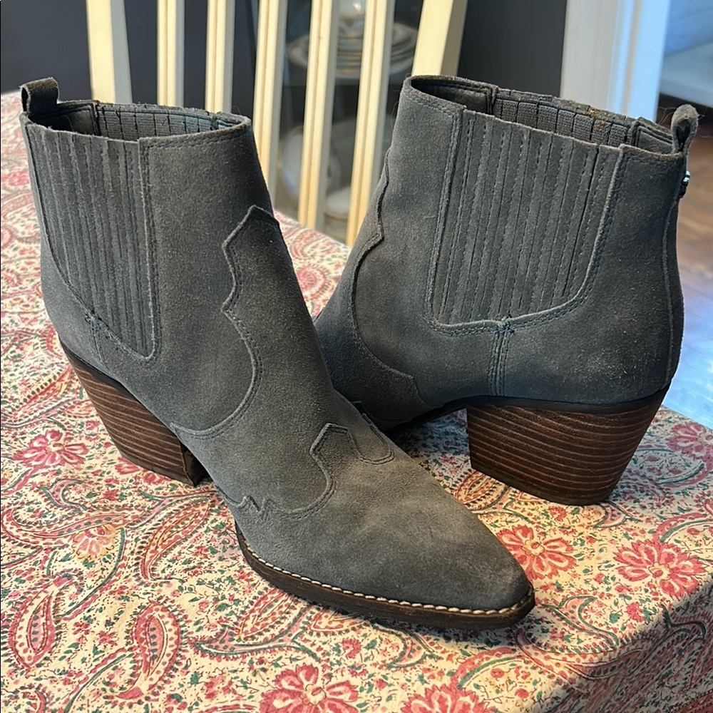 Sam Edelman Suede Ankle Boots, Blue/Grey